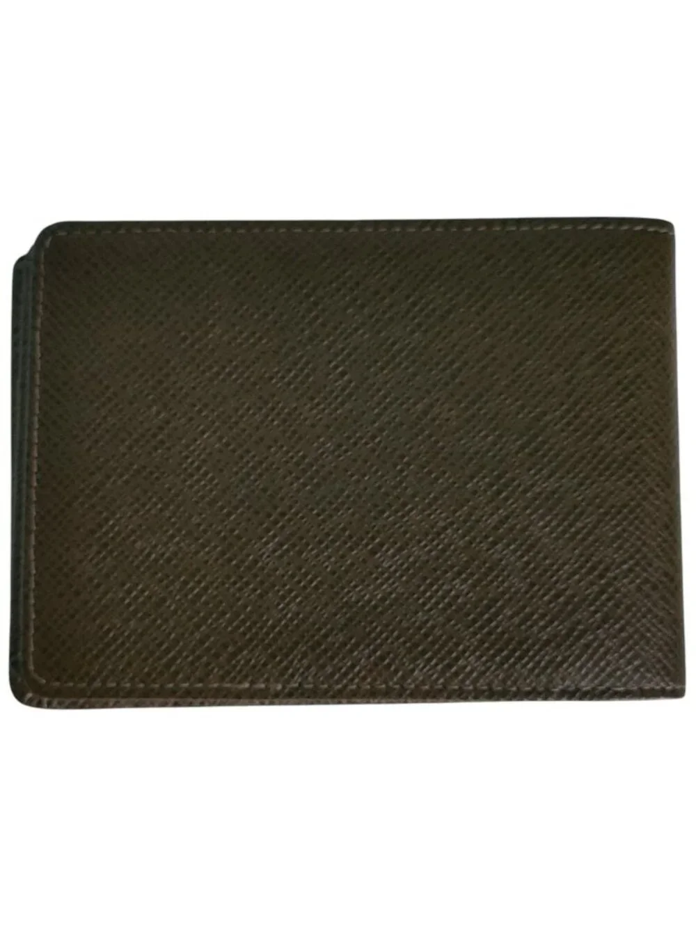 Louis Vuitton Leather Taiga Porte-Billets 3 Volets Bifold Wallet Brown
